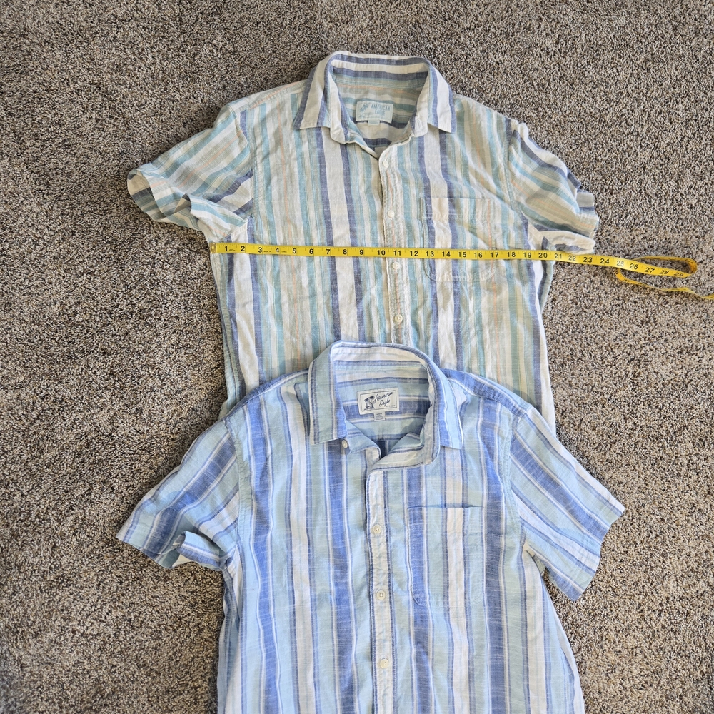 Striped Short Sleeve 2 Shirts AEO men's M - Picture 4 of 8